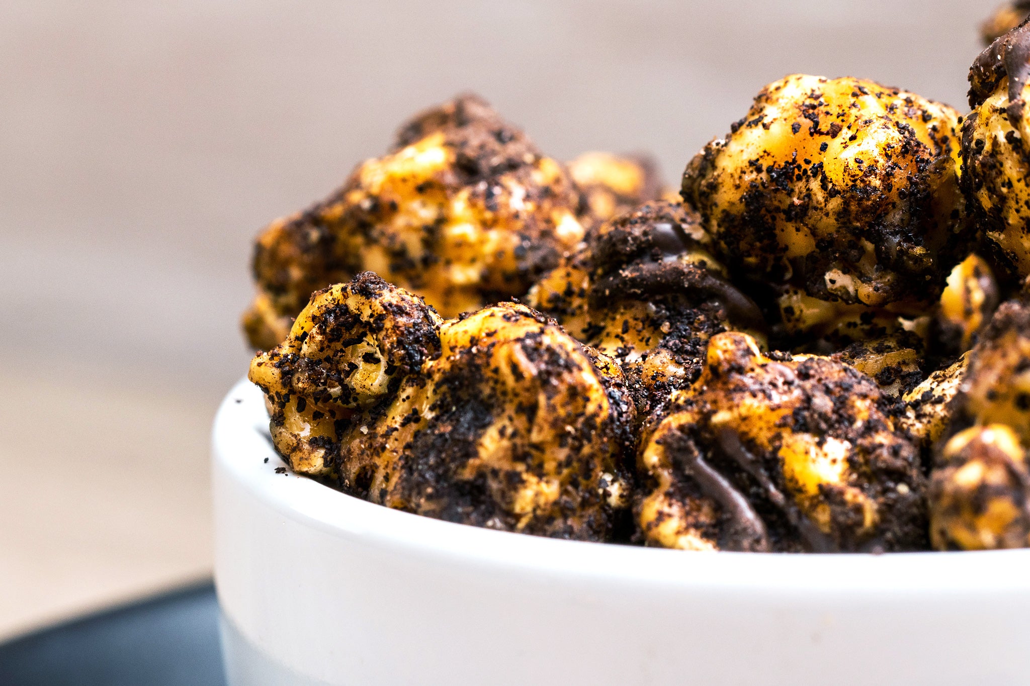 Dark Chocolate Espresso Caramel Gourmet Popcorn | The Popped Kernel